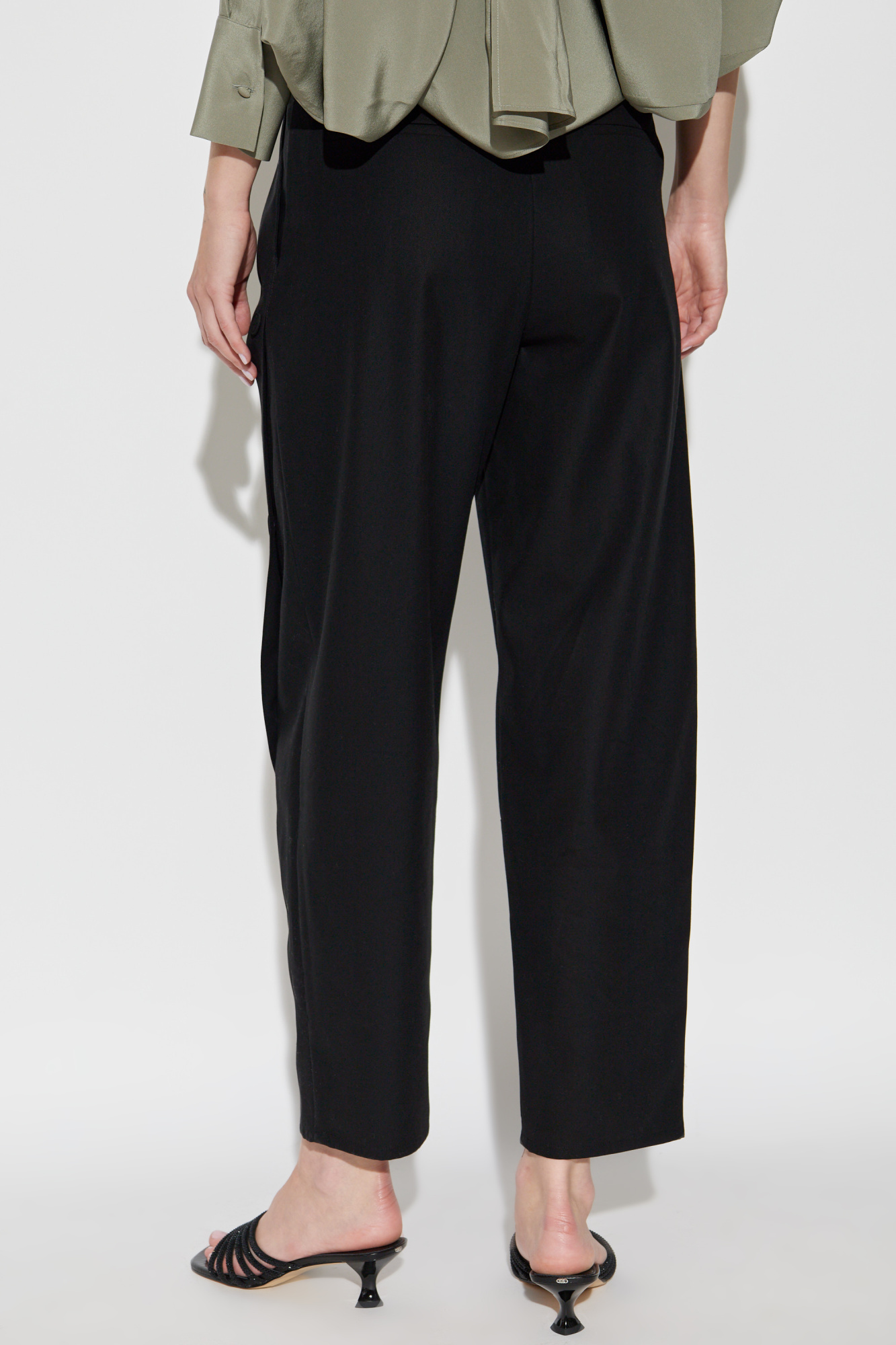 パンツ Max Mara Black Cotton Duomo Pant Max Mara 